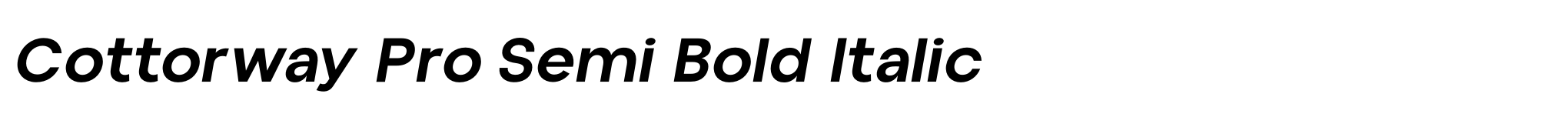 Cottorway Pro Semi Bold Italic image