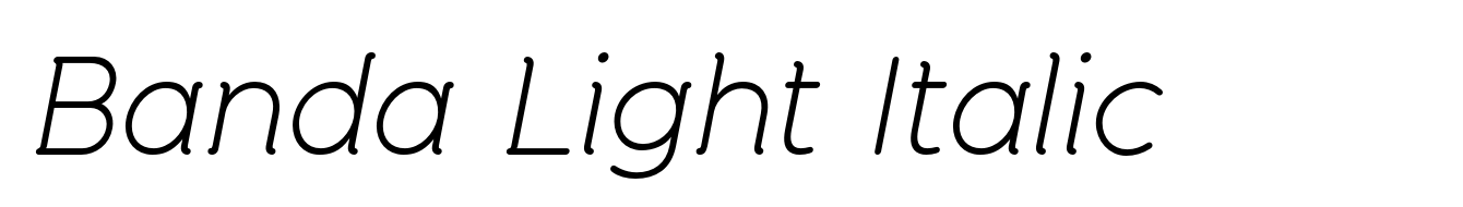 Banda Light Italic