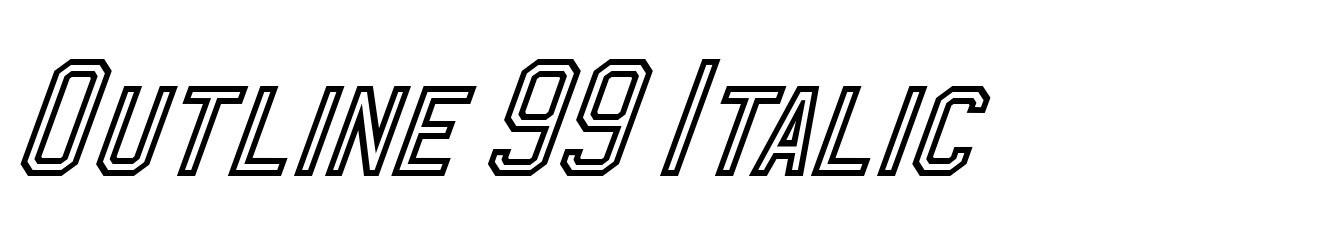 Outline 99 Italic