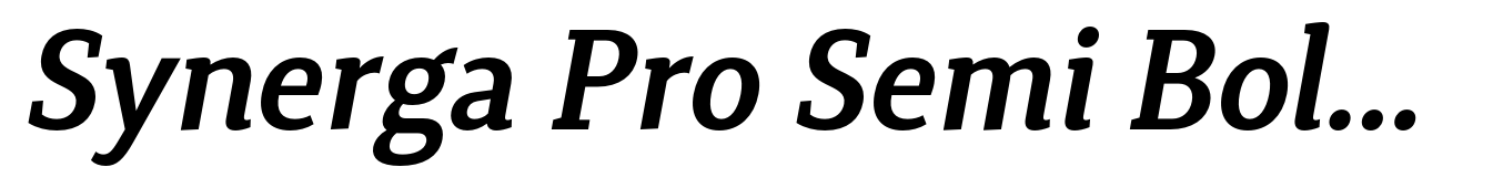 Synerga Pro Semi Bold Italic