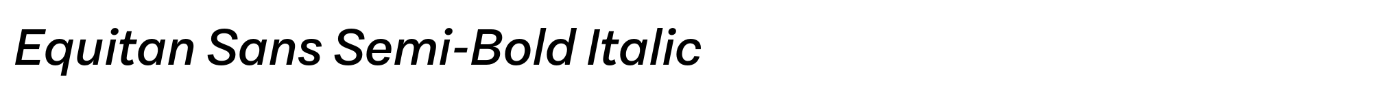 Equitan Sans Semi-Bold Italic image