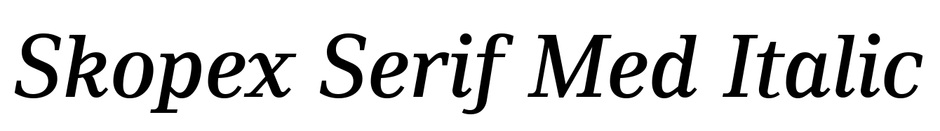 Skopex Serif Med Italic