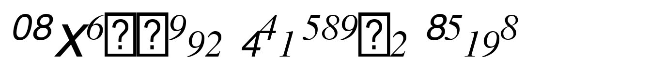 PIXymbols Fractions Italic