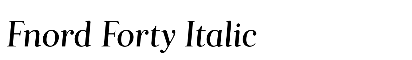 Fnord Forty Italic