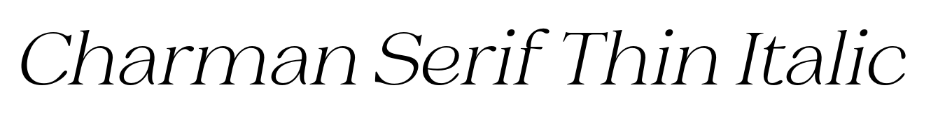 Charman Serif Thin Italic