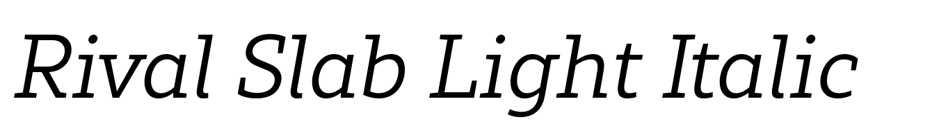 Rival Slab Light Italic