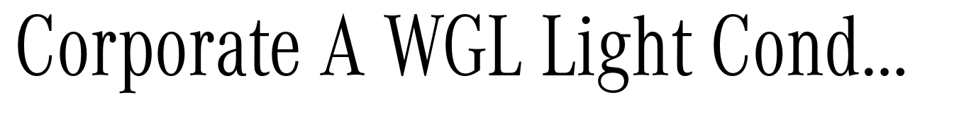 Corporate A WGL Light Condensed