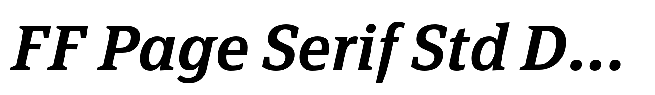 FF Page Serif Std Demi Bold Italic
