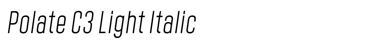 Polate C3 Light Italic