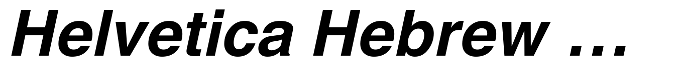 Helvetica Hebrew Bold Italic