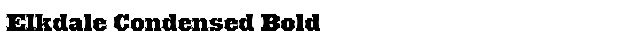 Elkdale Condensed Bold image