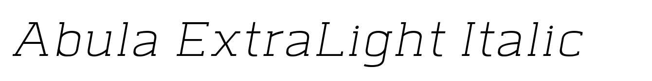 Abula ExtraLight Italic