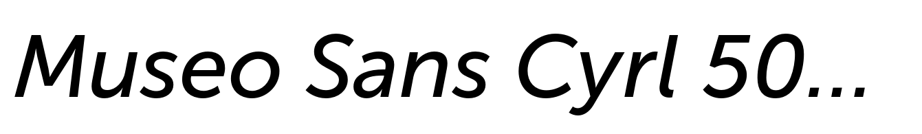 Museo Sans Cyrl 500 Italic