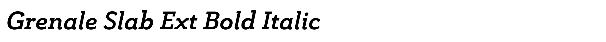 Grenale Slab Ext Bold Italic image