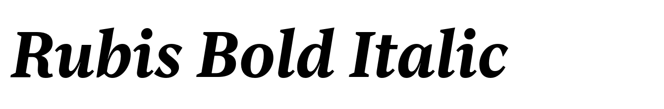 Rubis Bold Italic