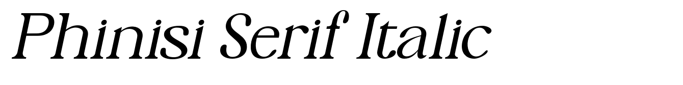 Phinisi Serif Italic