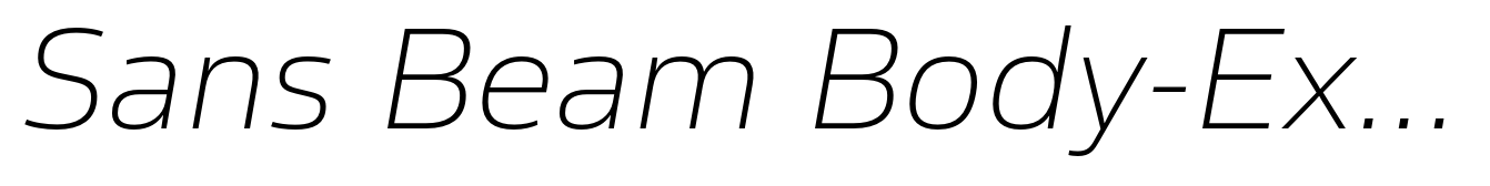 Sans Beam Body-Ext Light Italic