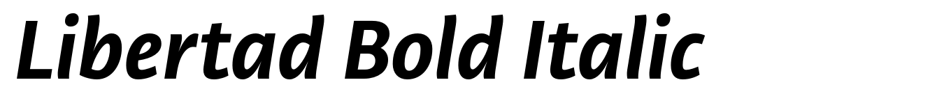Libertad Bold Italic