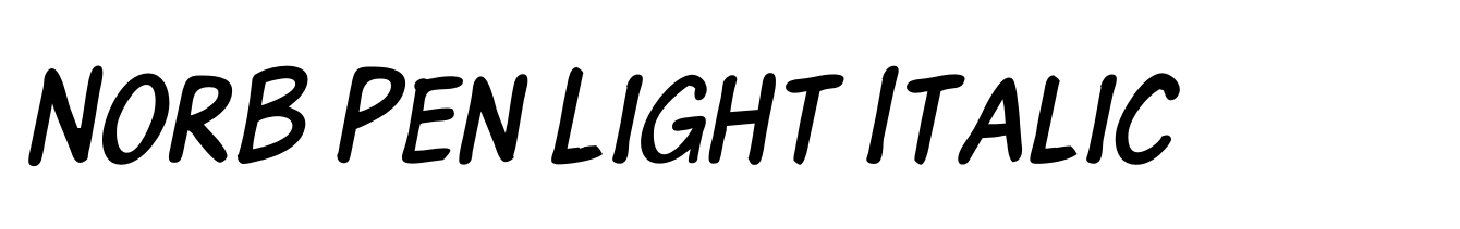 NorB Pen Light Italic