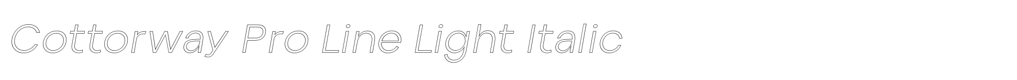 Cottorway Pro Line Light Italic image