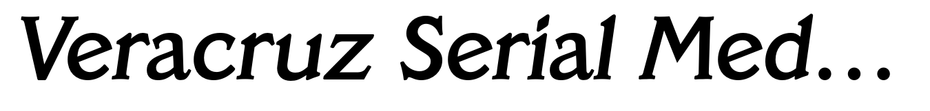 Veracruz Serial Medium Italic