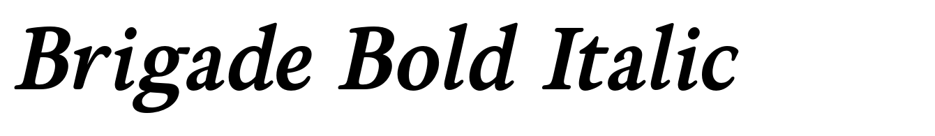 Brigade Bold Italic