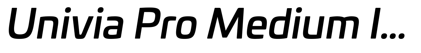 Univia Pro Medium Italic