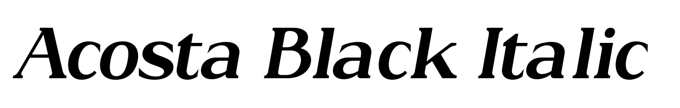 Acosta Black Italic