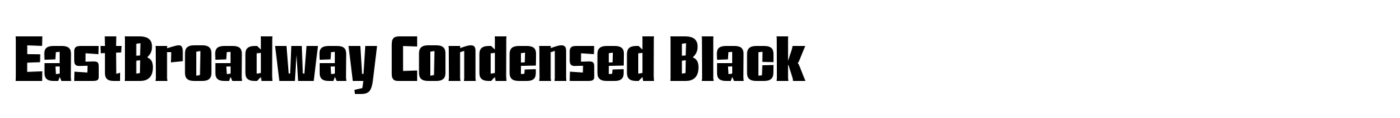 EastBroadway Condensed Black image