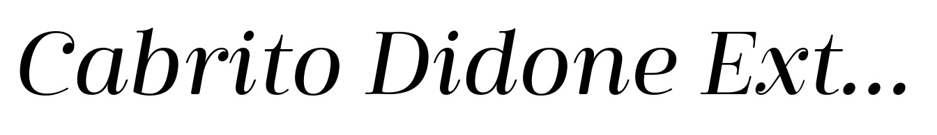 Cabrito Didone Ext Medium Italic