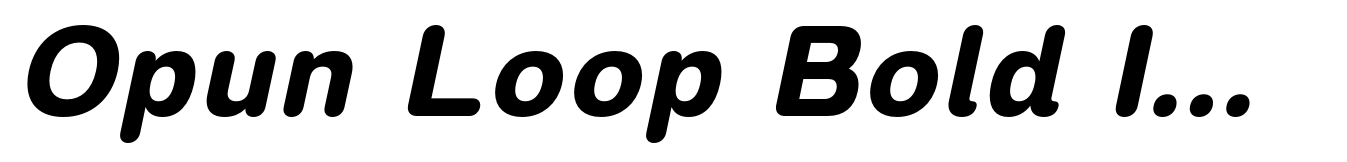 Opun Loop Bold Italic