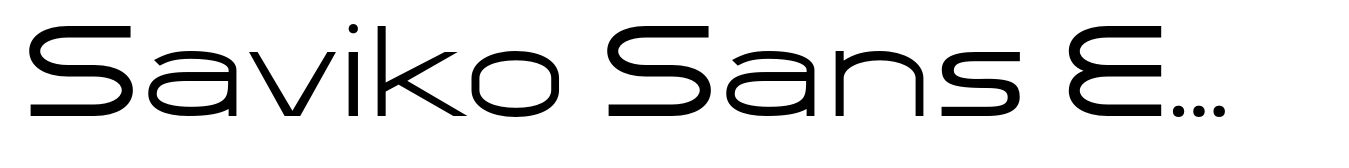 Saviko Sans Expanded