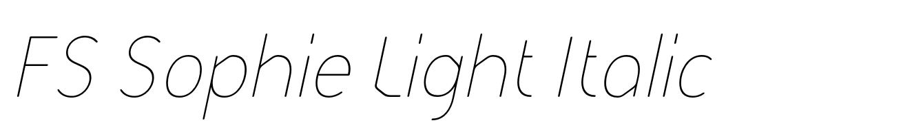 FS Sophie Light Italic
