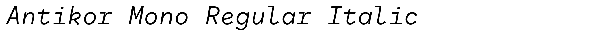 Antikor Mono Regular Italic image