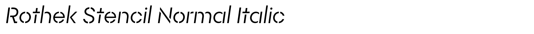 Rothek Stencil Normal Italic image