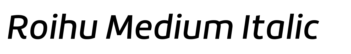 Roihu Medium Italic