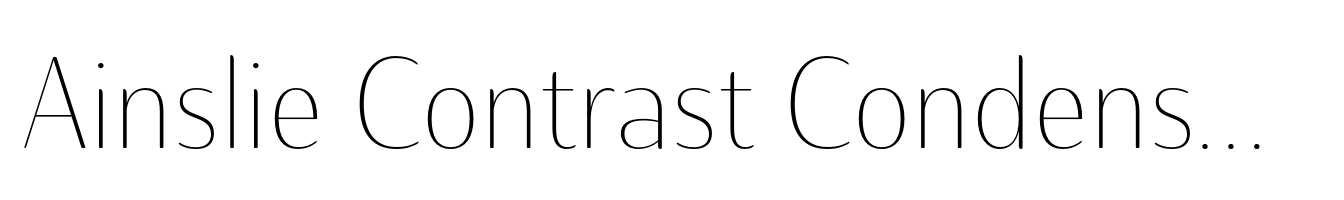 Ainslie Contrast Condensed Thin