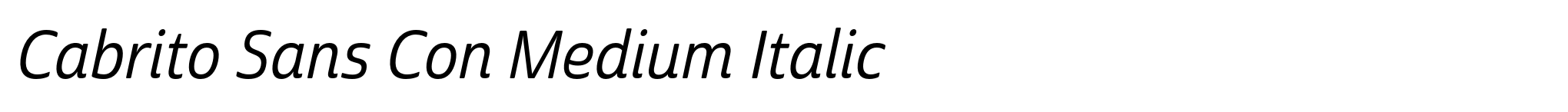 Cabrito Sans Con Medium Italic image
