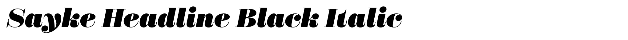 Sayke Headline Black Italic image