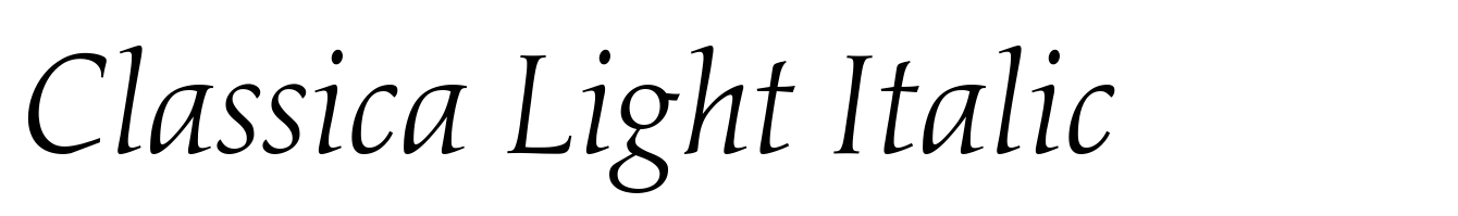 Classica Light Italic