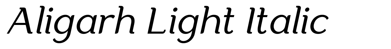 Aligarh Light Italic