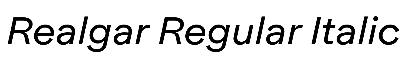 Realgar Regular Italic