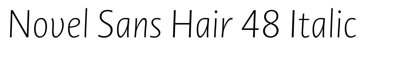 Novel Sans Hair 48 Italic