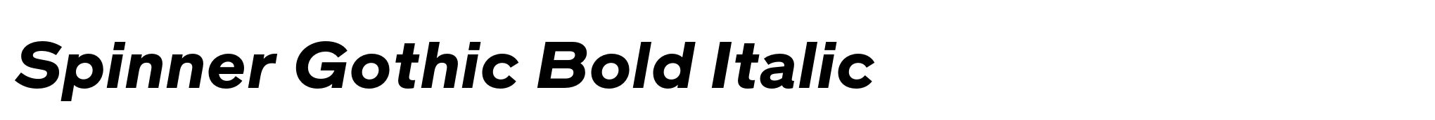 Spinner Gothic Bold Italic image