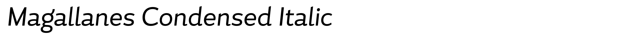 Magallanes Condensed Italic image