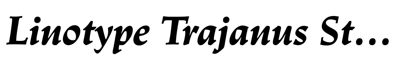 Linotype Trajanus Std Black Italic