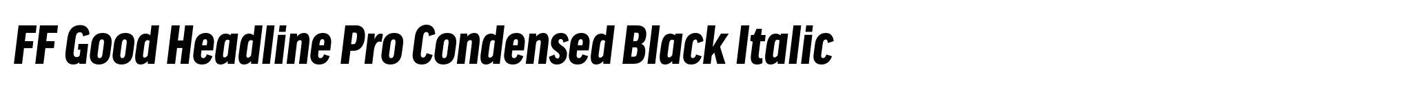 FF Good Headline Pro Condensed Black Italic image