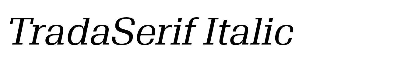 TradaSerif Italic
