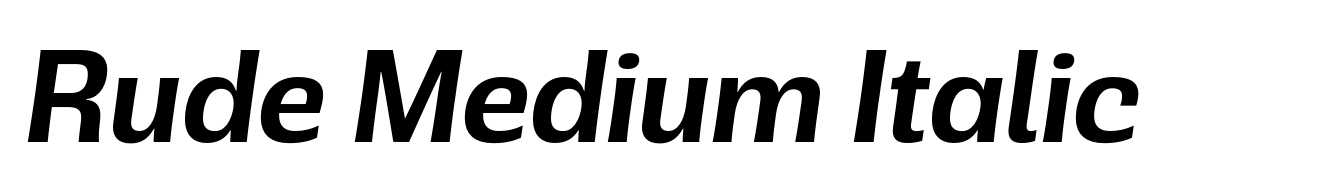 Rude Medium Italic