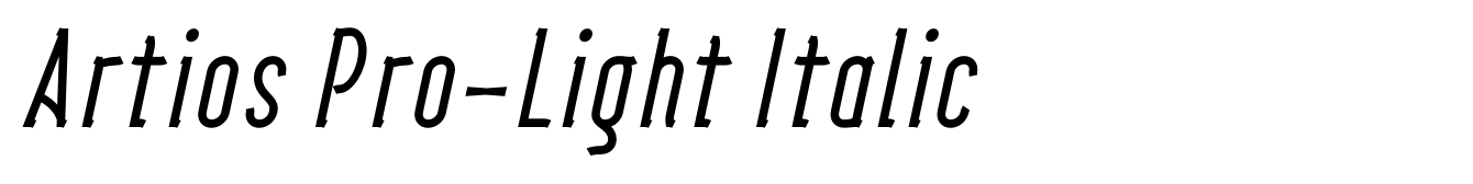 Artios Pro-Light Italic